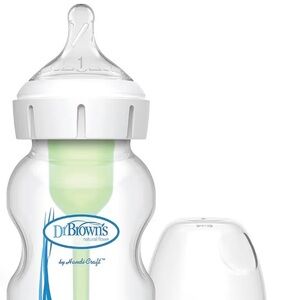 Dr. Brown's Anti-Colic Wide Neck Natural Flow Baby Bottle - 4oz Green